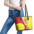 La Sicilia Leather Tote Bag Bandiera della Sicilia Motif