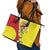 La Sicilia Leather Tote Bag Bandiera della Sicilia Motif