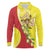La Sicilia Long Sleeve Polo Shirt Bandiera della Sicilia Motif