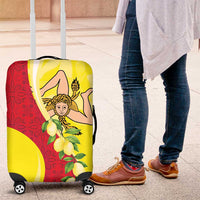 La Sicilia Luggage Cover Bandiera della Sicilia Motif