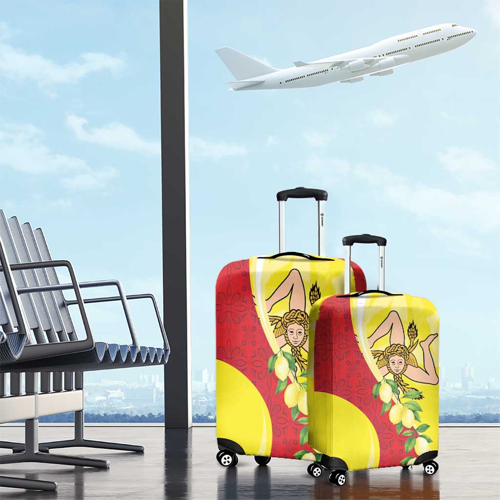La Sicilia Luggage Cover Bandiera della Sicilia Motif