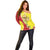 La Sicilia Off Shoulder Sweater Bandiera della Sicilia Motif