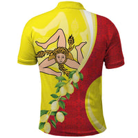 La Sicilia Polo Shirt Bandiera della Sicilia Motif