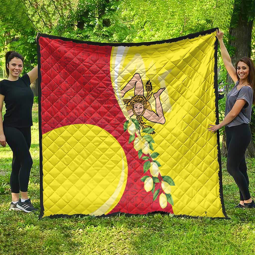 La Sicilia Quilt Bandiera della Sicilia Motif