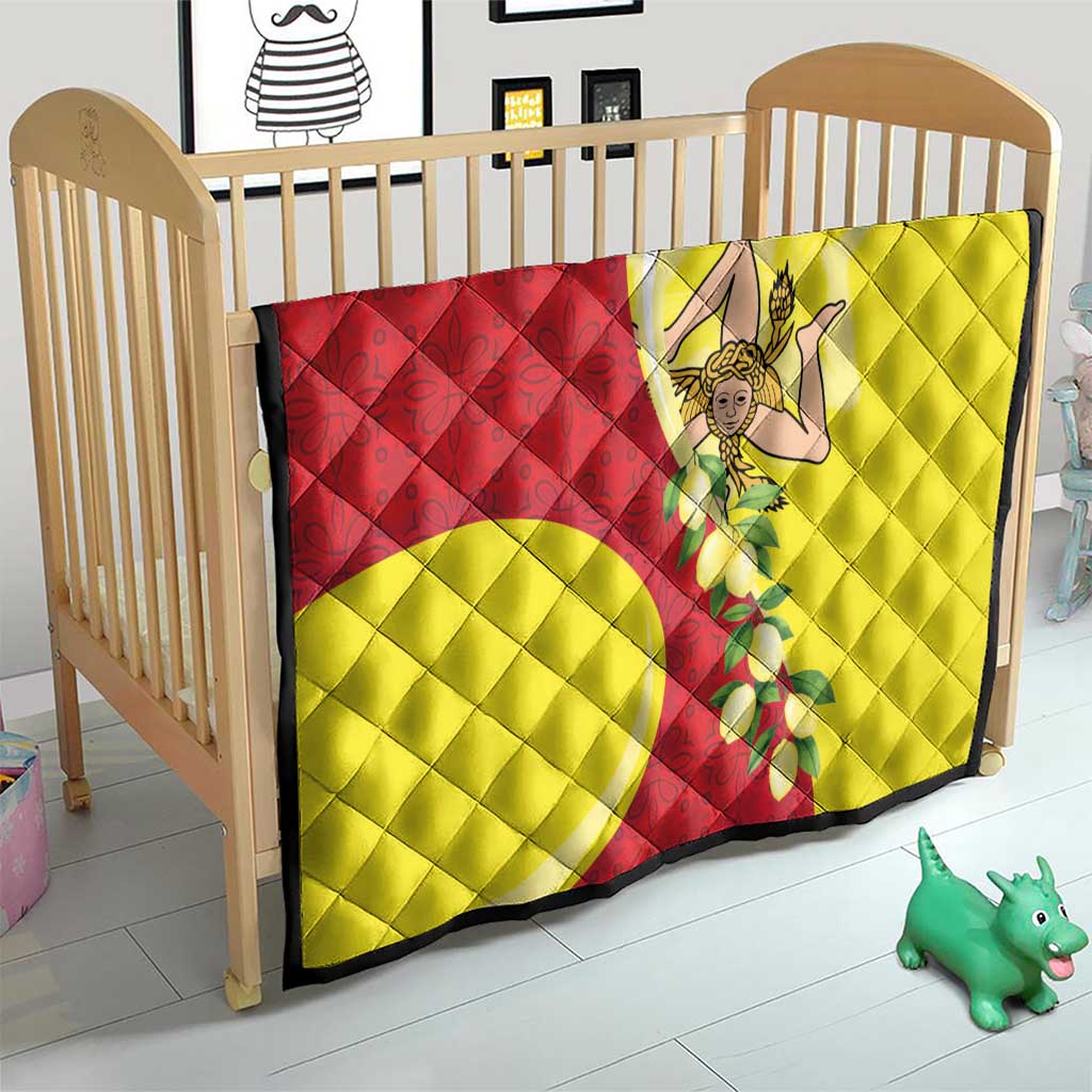 La Sicilia Quilt Bandiera della Sicilia Motif