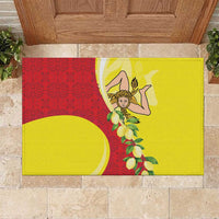 La Sicilia Rubber Doormat Bandiera della Sicilia Motif