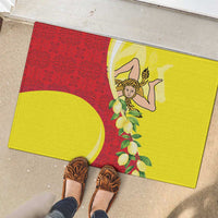 La Sicilia Rubber Doormat Bandiera della Sicilia Motif