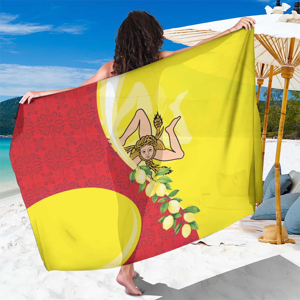 La Sicilia Sarong Bandiera della Sicilia Motif