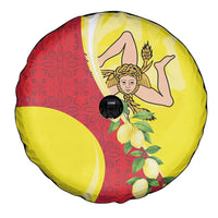 La Sicilia Spare Tire Cover Bandiera della Sicilia Motif