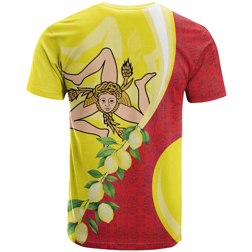 La Sicilia T Shirt Bandiera della Sicilia Motif