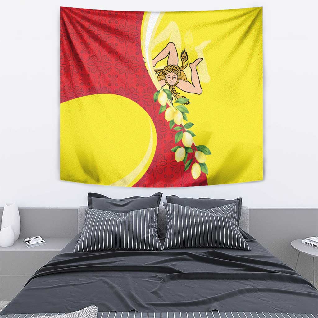 La Sicilia Tapestry Bandiera della Sicilia Motif