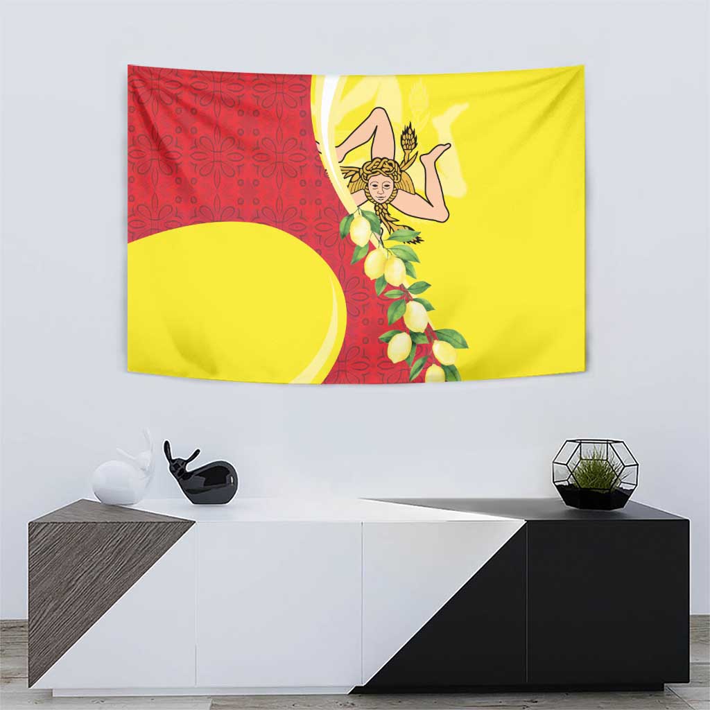 La Sicilia Tapestry Bandiera della Sicilia Motif