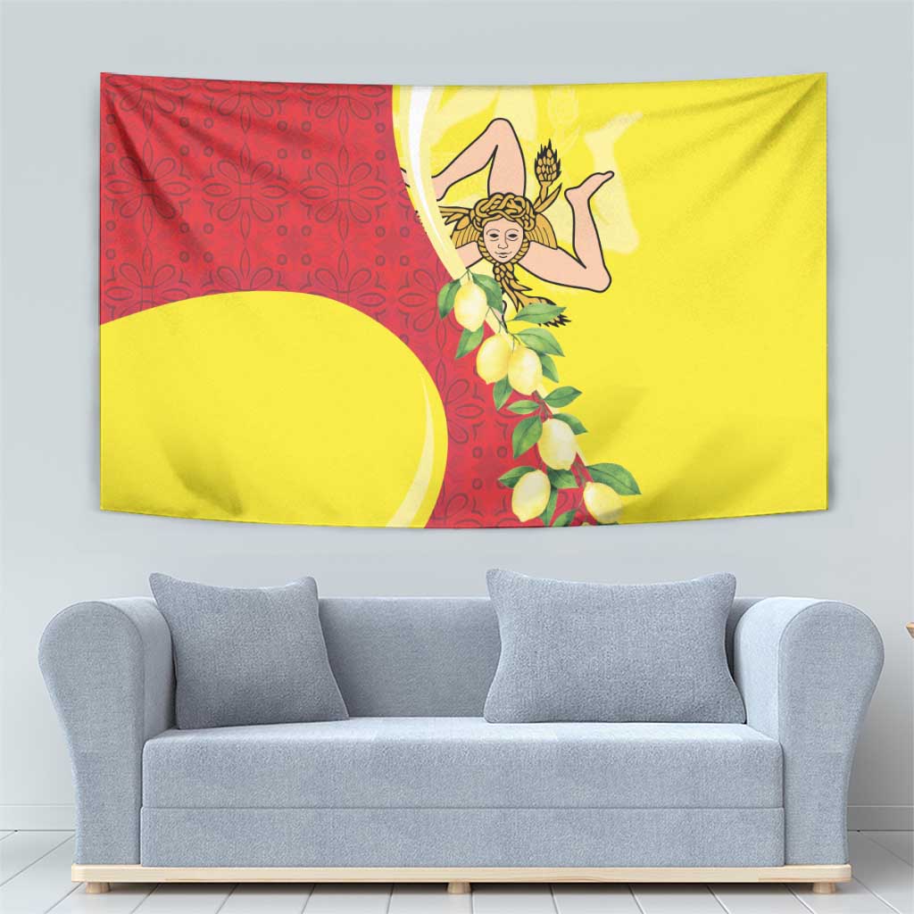 La Sicilia Tapestry Bandiera della Sicilia Motif