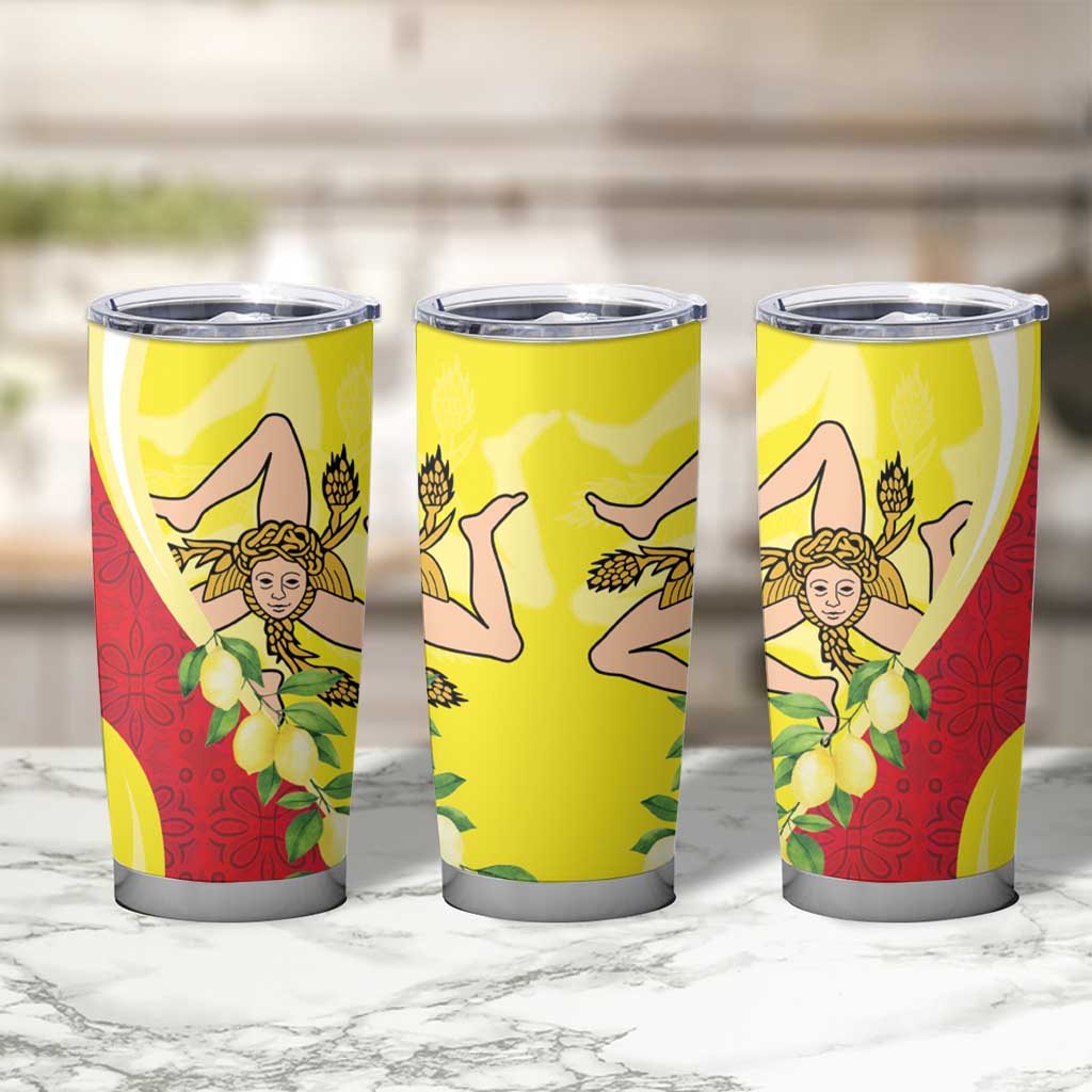 La Sicilia Tumbler Cup Bandiera della Sicilia Motif