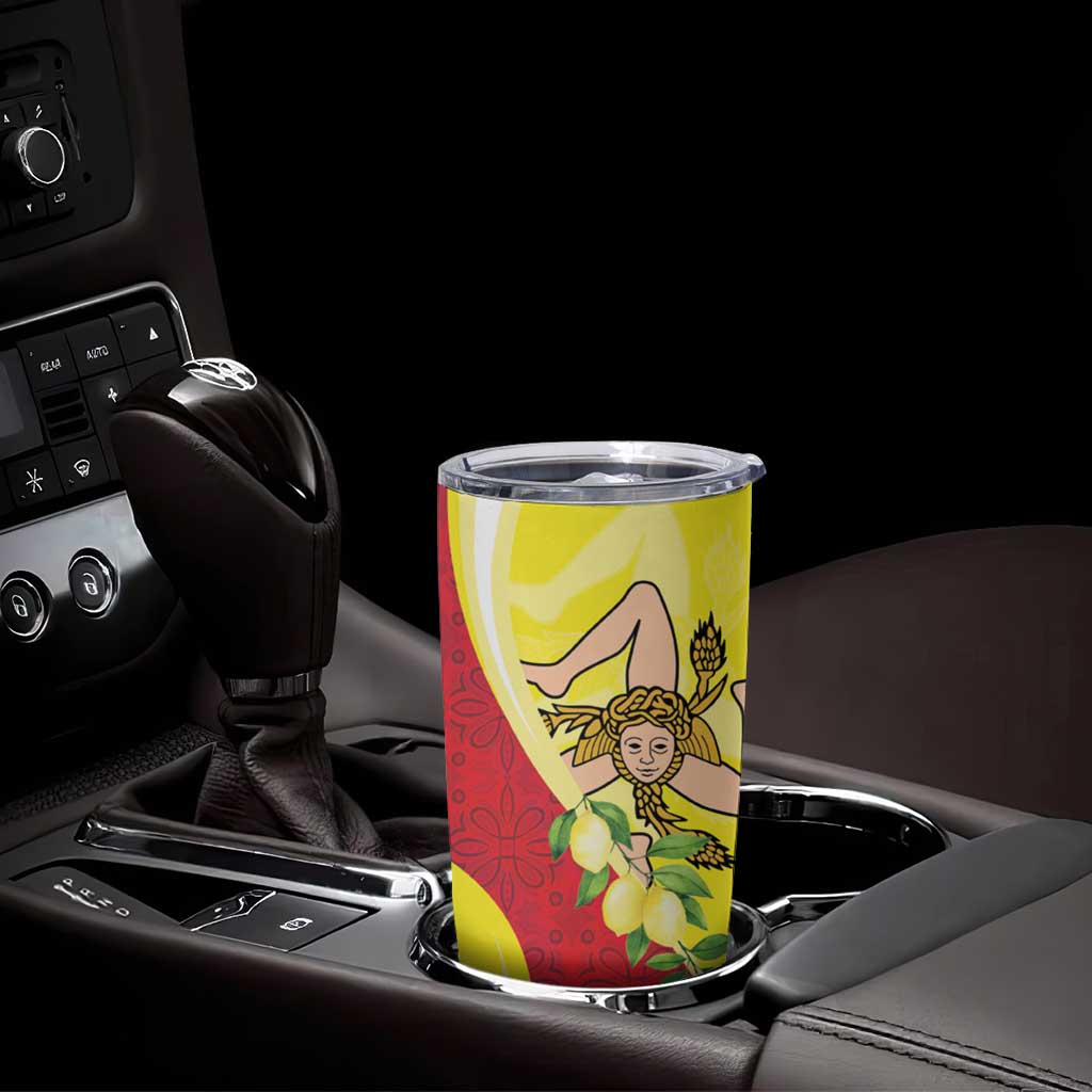 La Sicilia Tumbler Cup Bandiera della Sicilia Motif