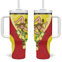 La Sicilia Tumbler With Handle Bandiera della Sicilia Motif