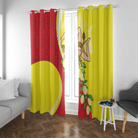 La Sicilia Window Curtain Bandiera della Sicilia Motif