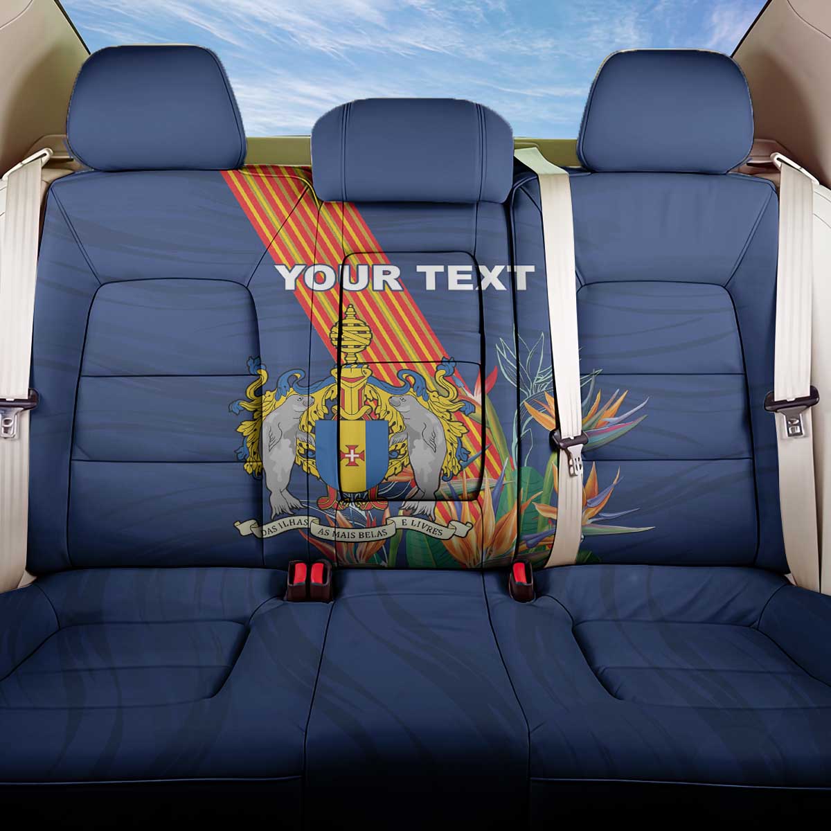 Personalized Madeira Back Car Seat Cover Das Ilhas as Mais Belas e Livres
