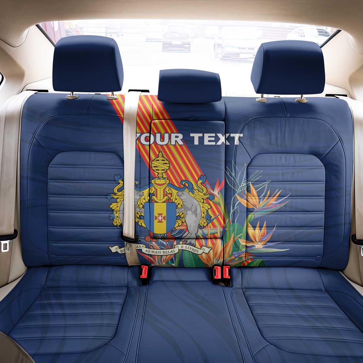 Personalized Madeira Back Car Seat Cover Das Ilhas as Mais Belas e Livres