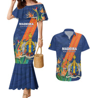 Personalized Madeira Couples Matching Mermaid Dress and Hawaiian Shirt Das Ilhas as Mais Belas e Livres