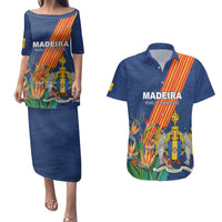 Personalized Madeira Couples Matching Puletasi and Hawaiian Shirt Das Ilhas as Mais Belas e Livres