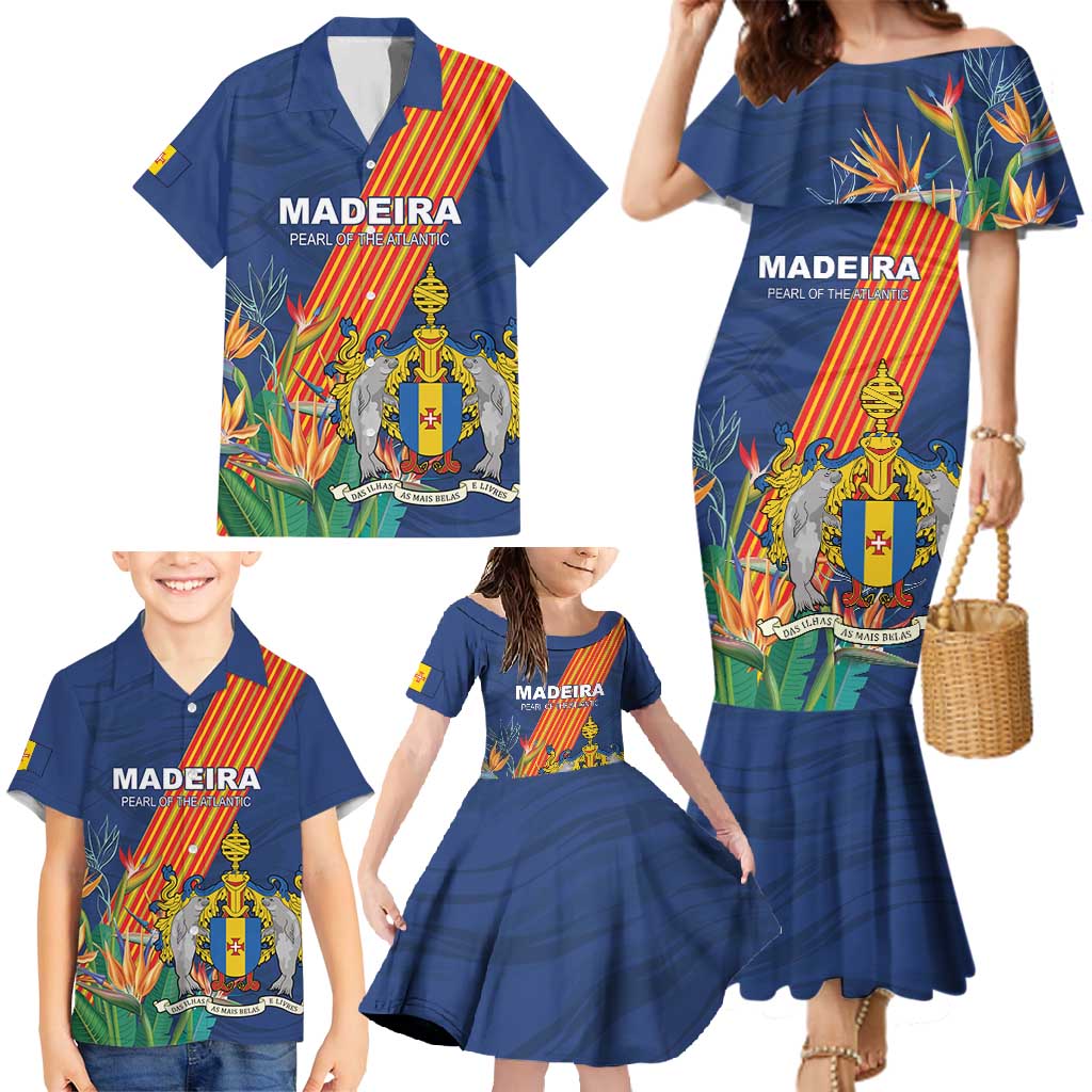 Personalized Madeira Family Matching Mermaid Dress and Hawaiian Shirt Das Ilhas as Mais Belas e Livres