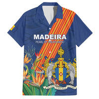 Personalized Madeira Family Matching Off The Shoulder Long Sleeve Dress and Hawaiian Shirt Das Ilhas as Mais Belas e Livres
