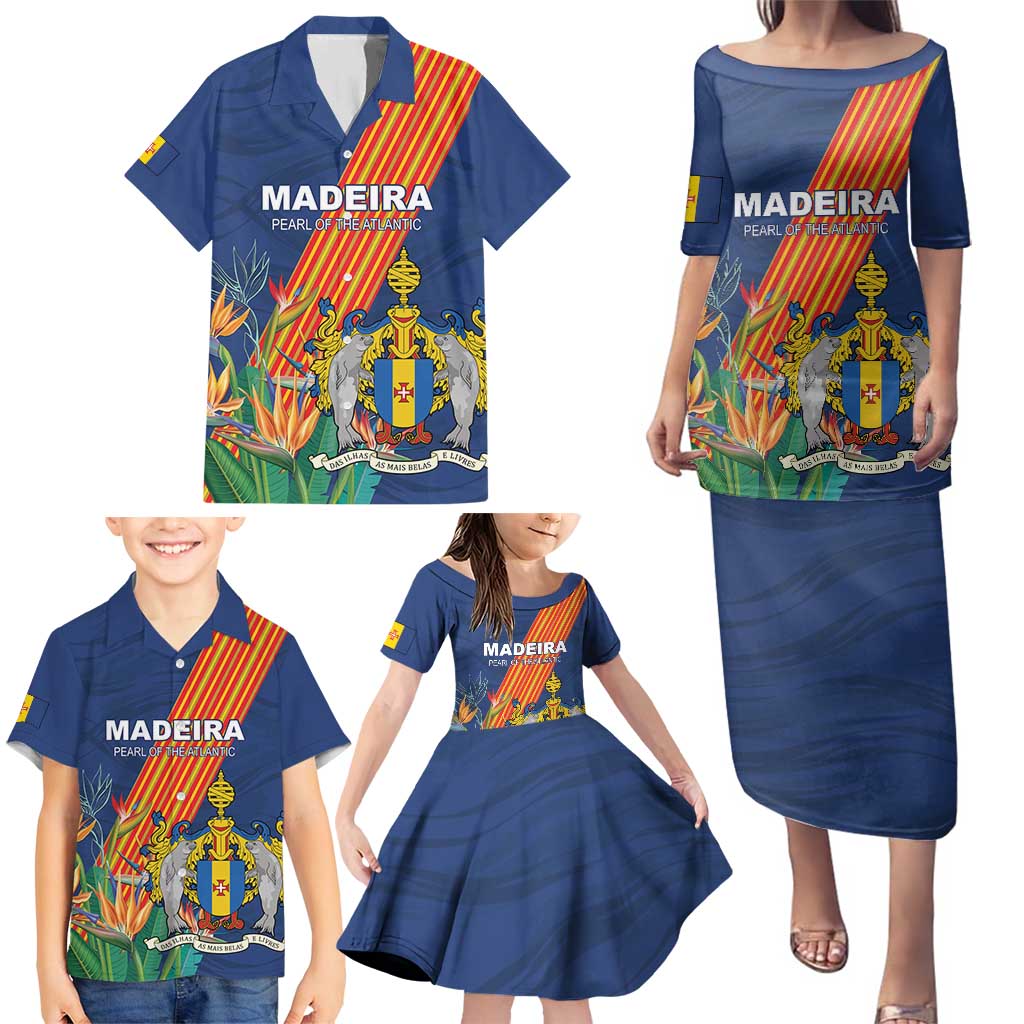 Personalized Madeira Family Matching Puletasi and Hawaiian Shirt Das Ilhas as Mais Belas e Livres