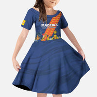 Personalized Madeira Family Matching Short Sleeve Bodycon Dress and Hawaiian Shirt Das Ilhas as Mais Belas e Livres