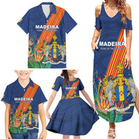 Personalized Madeira Family Matching Summer Maxi Dress and Hawaiian Shirt Das Ilhas as Mais Belas e Livres