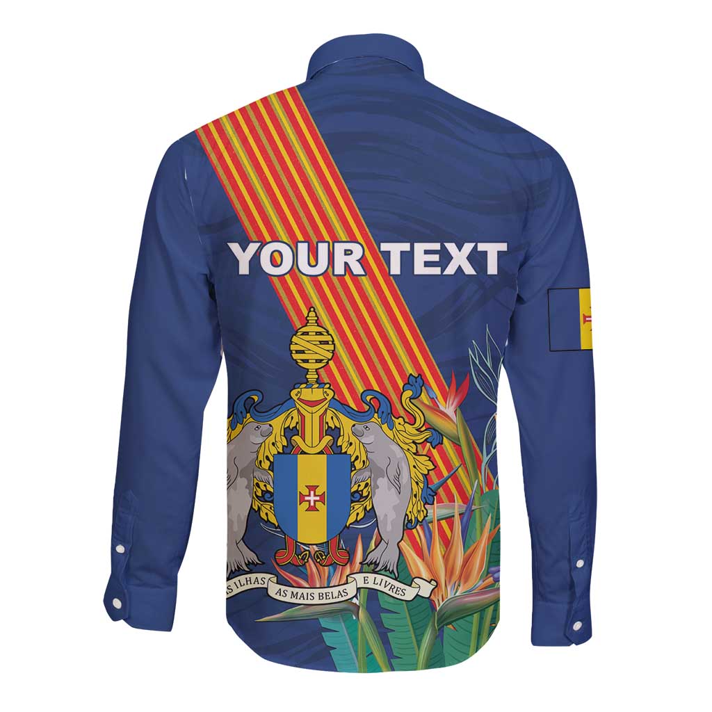 Personalized Madeira Long Sleeve Button Shirt Das Ilhas as Mais Belas e Livres