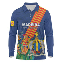 Personalized Madeira Long Sleeve Polo Shirt Das Ilhas as Mais Belas e Livres