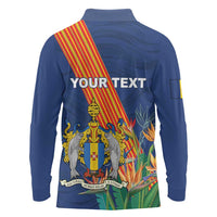 Personalized Madeira Long Sleeve Polo Shirt Das Ilhas as Mais Belas e Livres