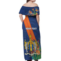 Personalized Madeira Off Shoulder Maxi Dress Das Ilhas as Mais Belas e Livres