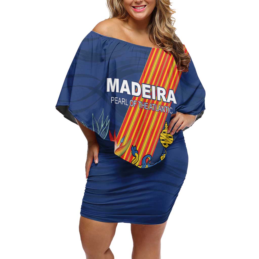 Personalized Madeira Off Shoulder Short Dress Das Ilhas as Mais Belas e Livres