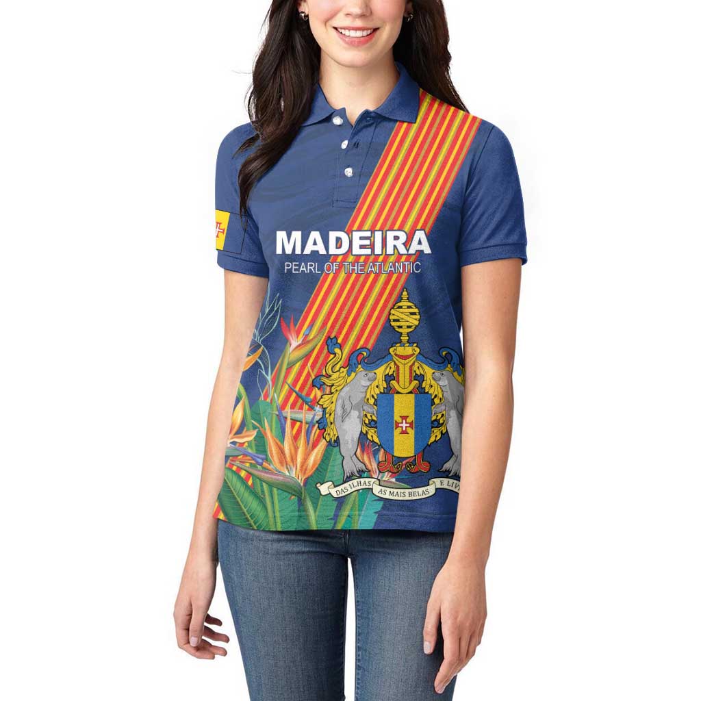 Personalized Madeira Women Polo Shirt Das Ilhas as Mais Belas e Livres