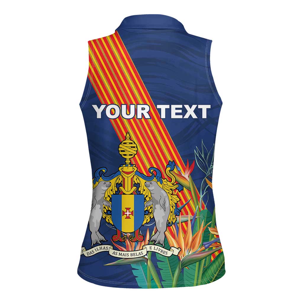 Personalized Madeira Women Sleeveless Polo Shirt Das Ilhas as Mais Belas e Livres