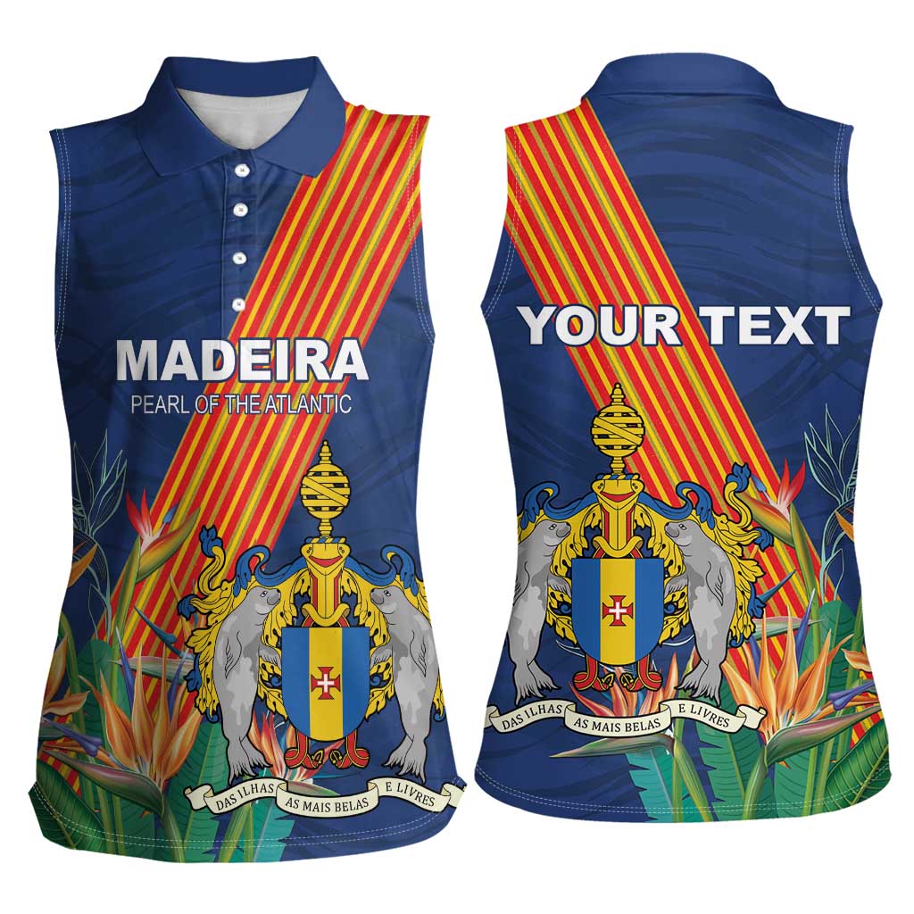 Personalized Madeira Women Sleeveless Polo Shirt Das Ilhas as Mais Belas e Livres