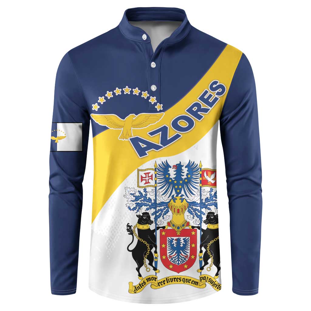 Personalized Azores Button Sweatshirt Antes Morrer Livres Que Em Paz Sujeitos