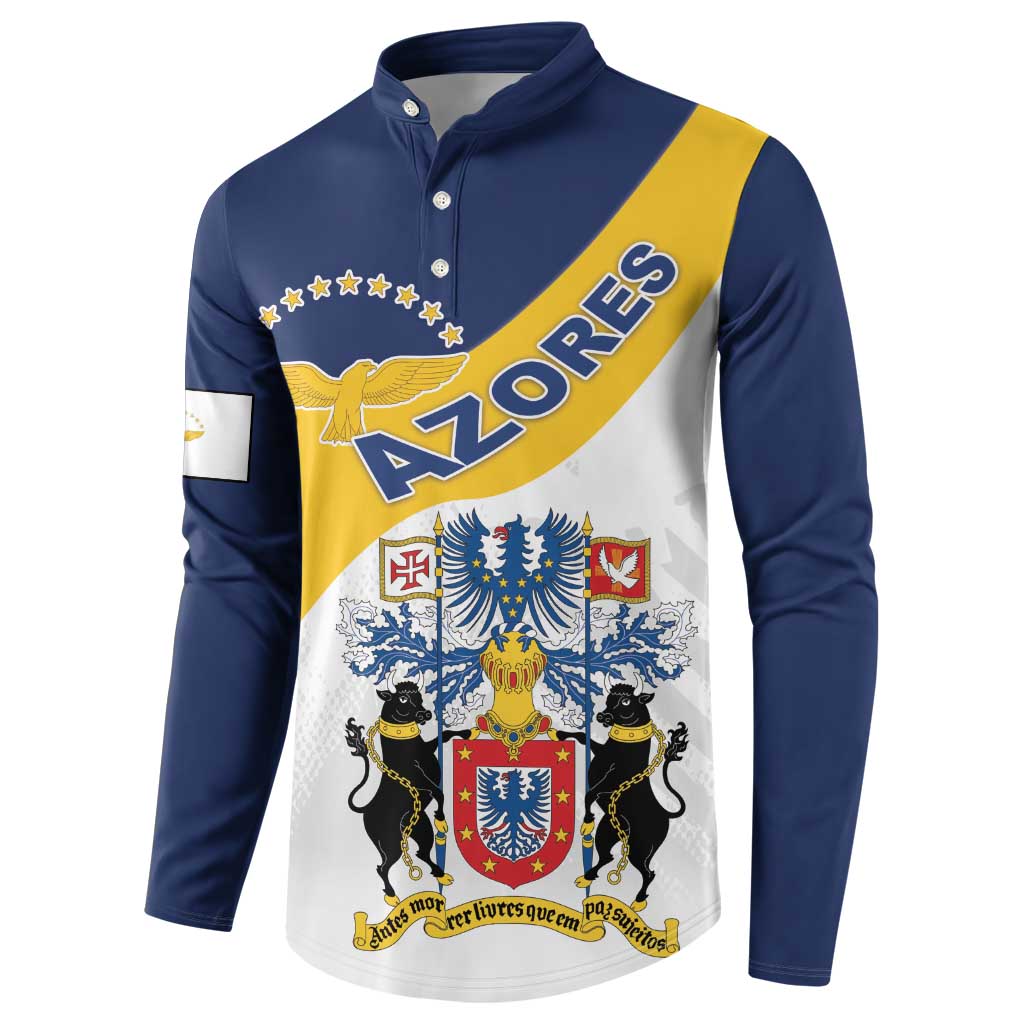 Personalized Azores Button Sweatshirt Antes Morrer Livres Que Em Paz Sujeitos