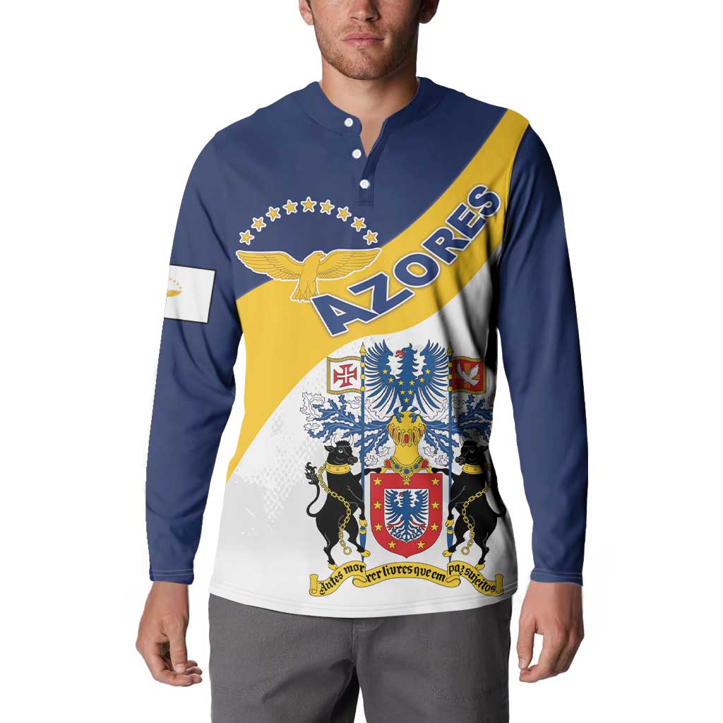 Personalized Azores Button Sweatshirt Antes Morrer Livres Que Em Paz Sujeitos