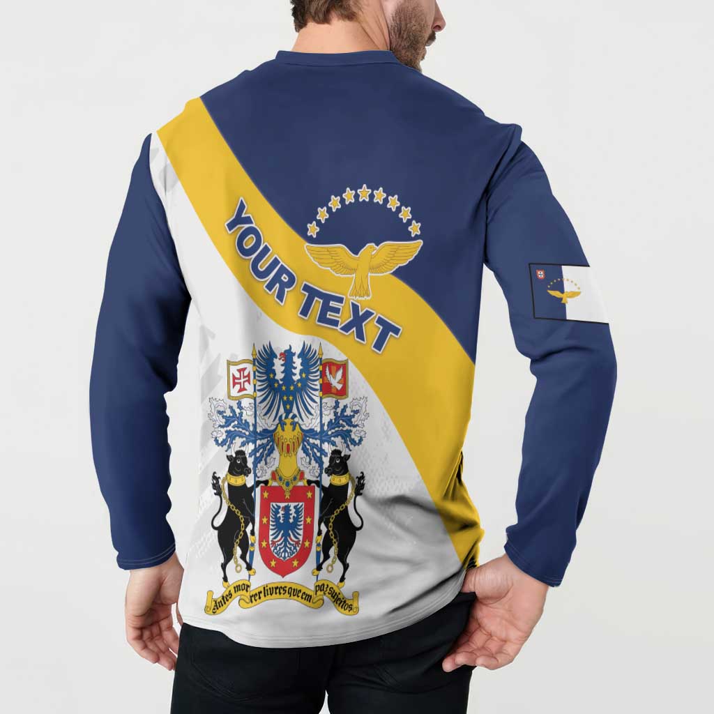 Personalized Azores Button Sweatshirt Antes Morrer Livres Que Em Paz Sujeitos