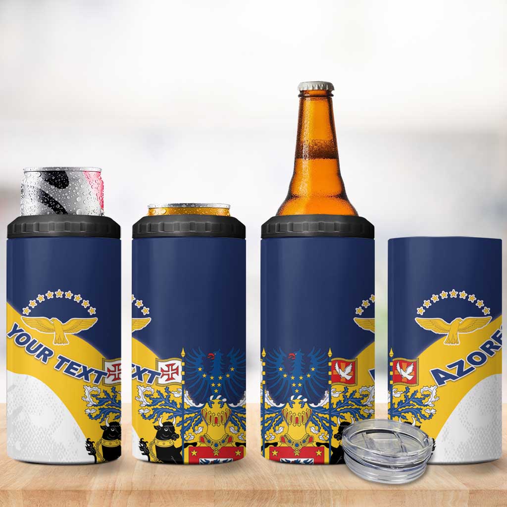 Personalized Azores 4 in 1 Can Cooler Tumbler Antes Morrer Livres Que Em Paz Sujeitos