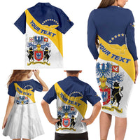 Personalized Azores Family Matching Long Sleeve Bodycon Dress and Hawaiian Shirt Antes Morrer Livres Que Em Paz Sujeitos