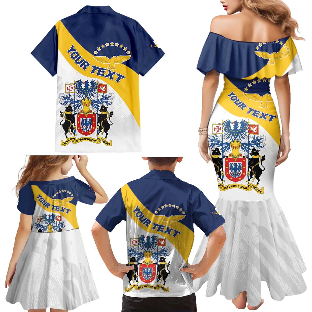 Personalized Azores Family Matching Mermaid Dress and Hawaiian Shirt Antes Morrer Livres Que Em Paz Sujeitos