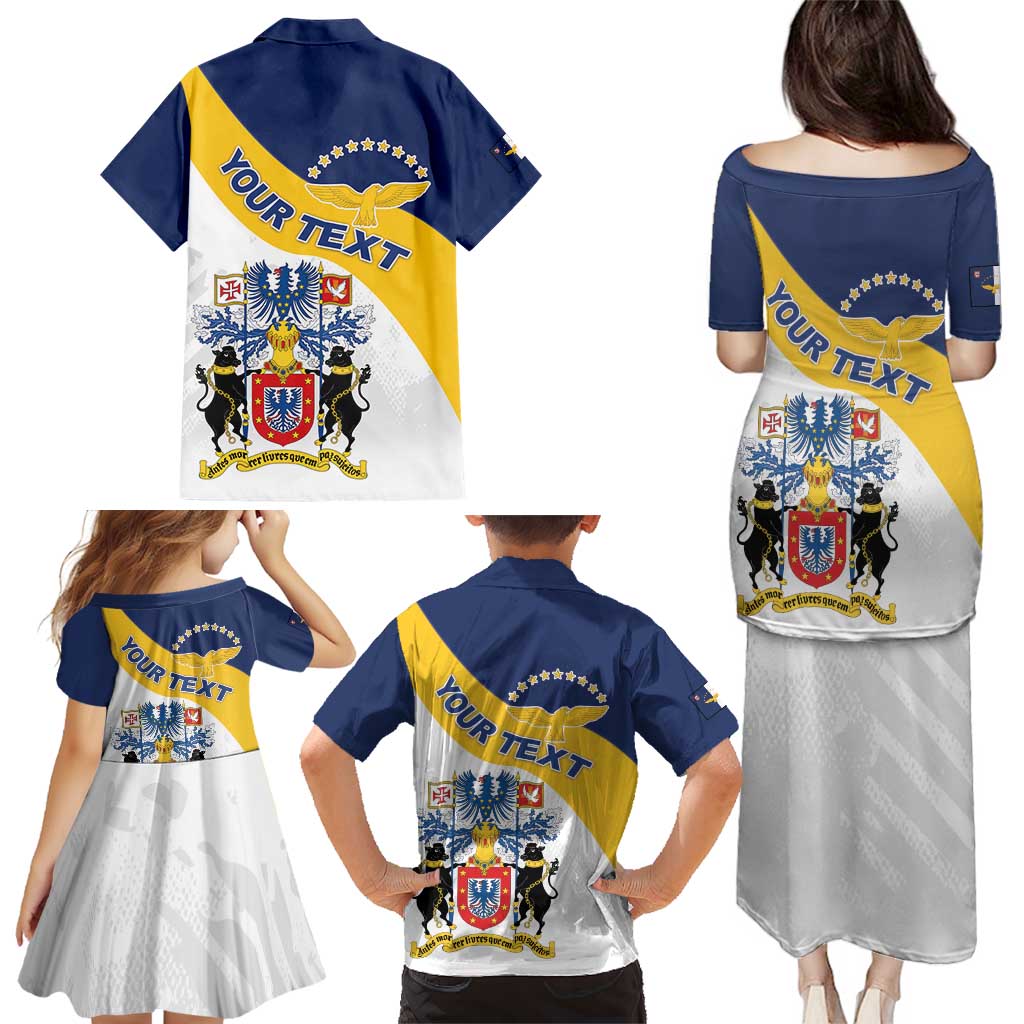 Personalized Azores Family Matching Puletasi and Hawaiian Shirt Antes Morrer Livres Que Em Paz Sujeitos