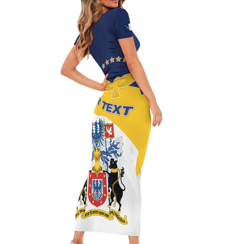 Personalized Azores Family Matching Short Sleeve Bodycon Dress and Hawaiian Shirt Antes Morrer Livres Que Em Paz Sujeitos