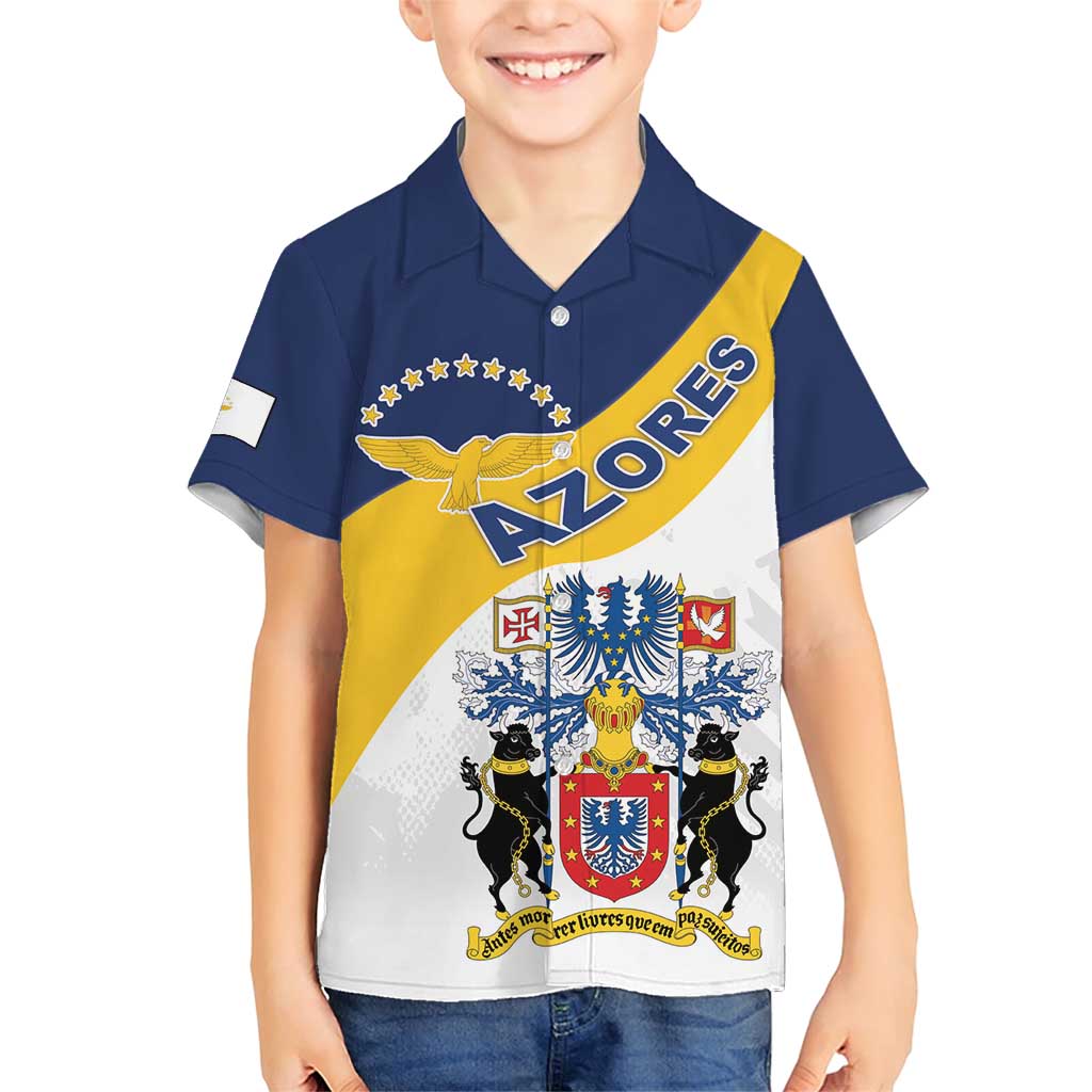 Personalized Azores Family Matching Short Sleeve Bodycon Dress and Hawaiian Shirt Antes Morrer Livres Que Em Paz Sujeitos