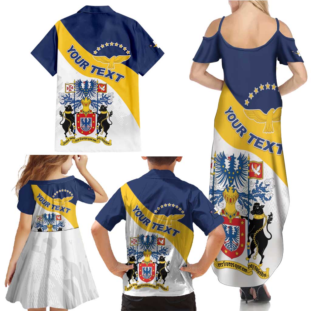 Personalized Azores Family Matching Summer Maxi Dress and Hawaiian Shirt Antes Morrer Livres Que Em Paz Sujeitos