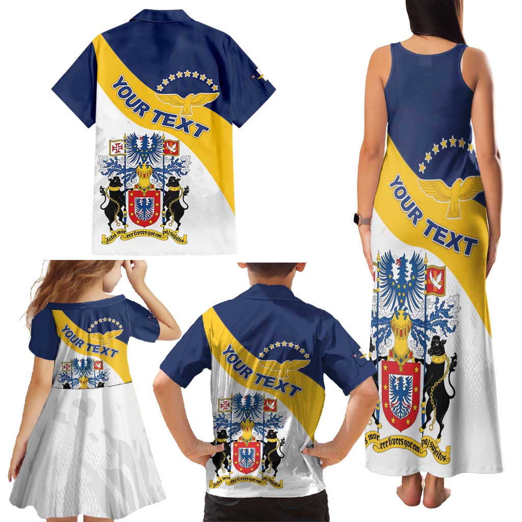 Personalized Azores Family Matching Tank Maxi Dress and Hawaiian Shirt Antes Morrer Livres Que Em Paz Sujeitos